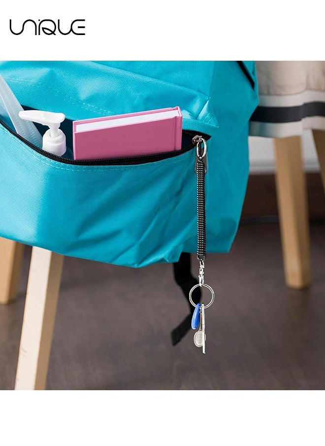 Unique - Retractable Coil Spring Keychains, 10pcs Spiral Elastic Cord Coil Keychain Strap Theftproof Anti-lost Stretch Cord Safety Key Ring with Metal Lobster Clasp for Keys, Wallets, Cellphone(10 Colors) - Image 1