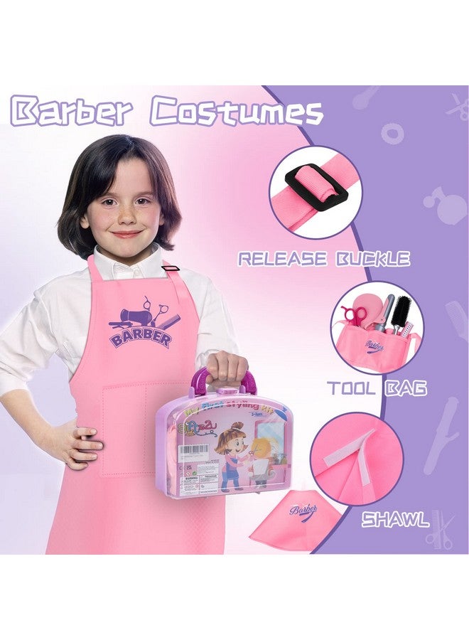 Gifts2U Gifts2U Girls Beauty Salon Set, 23 Pcs Kids Beauty Salon Toy Kit Pretend Hair Styling Set for Girls with Blow Dryer, Barber Costume Apron, Scissors and Stylist Accessories - Image 4