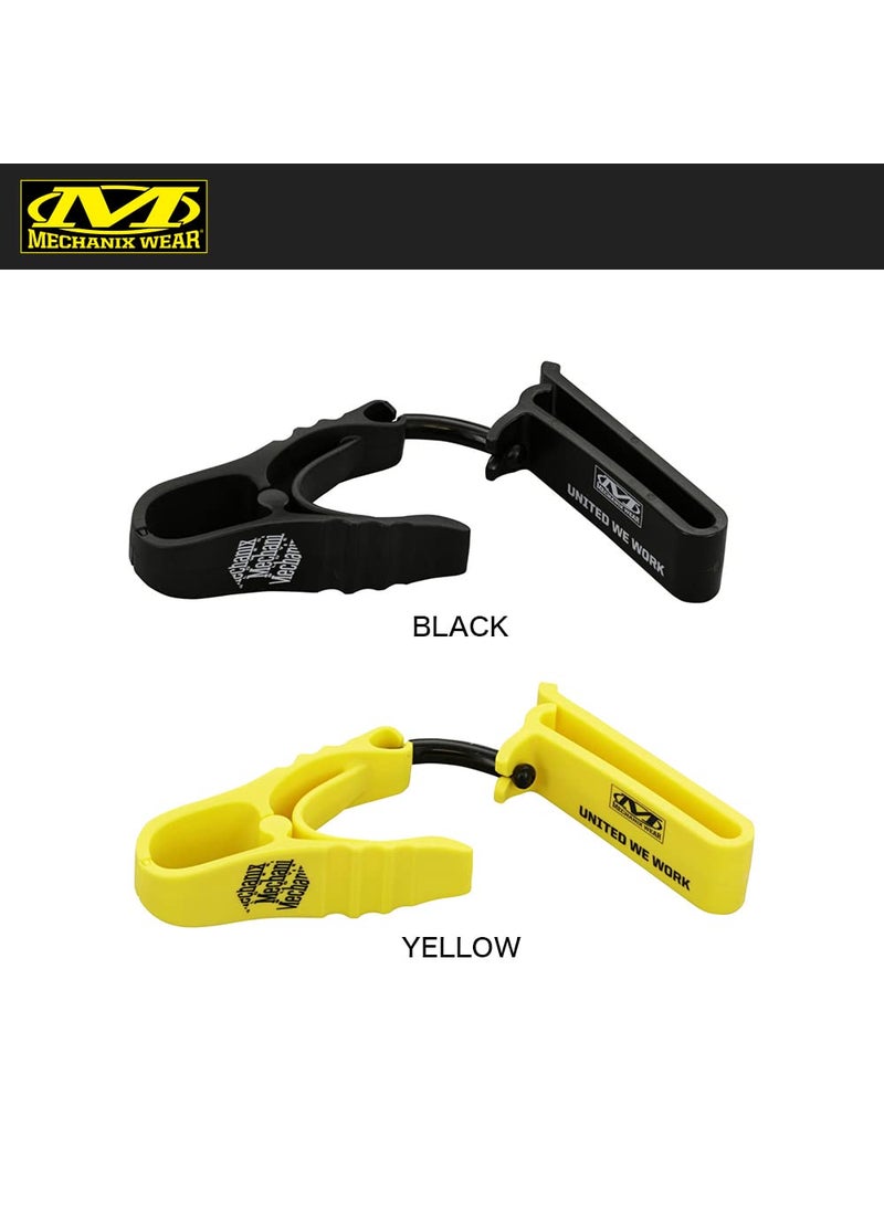 Mechanix Wear Mechanix Wear: Belt Glove Clips – Nonconductive Material, Detachable, Anti-Snap Design for Safety, Glove Clips for Construction, Electrical, Tactical, and Utility Work (Yellow)  - Image 2