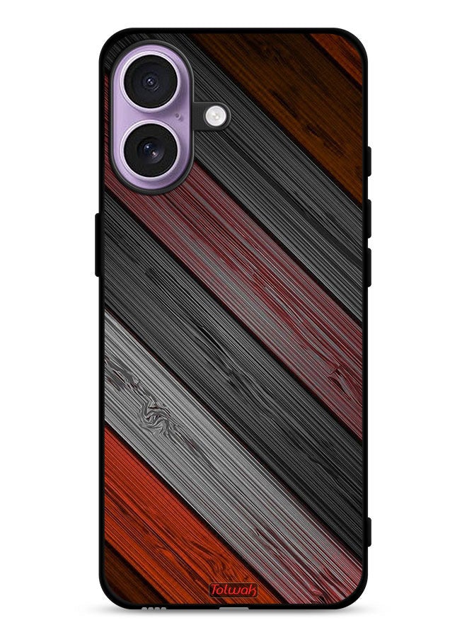 Tolwak Apple iPhone 17 Protective Case Cover Colored Wooden Pattern - Image 1
