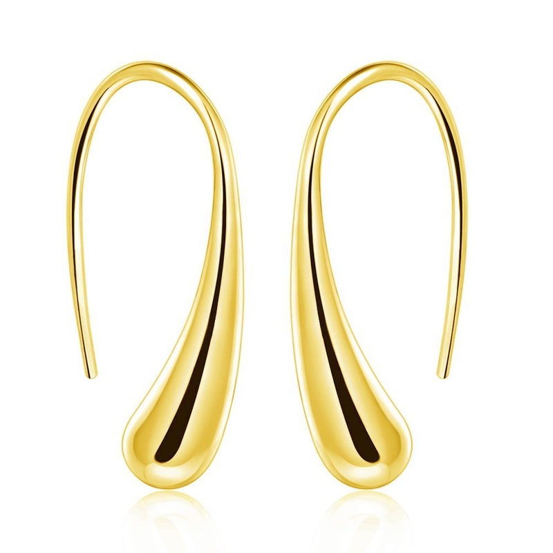 ARMRA Fashion Classic Sterling Silver Thread Drop Earrings Teardrop Back Chunky Dangle - Image 1