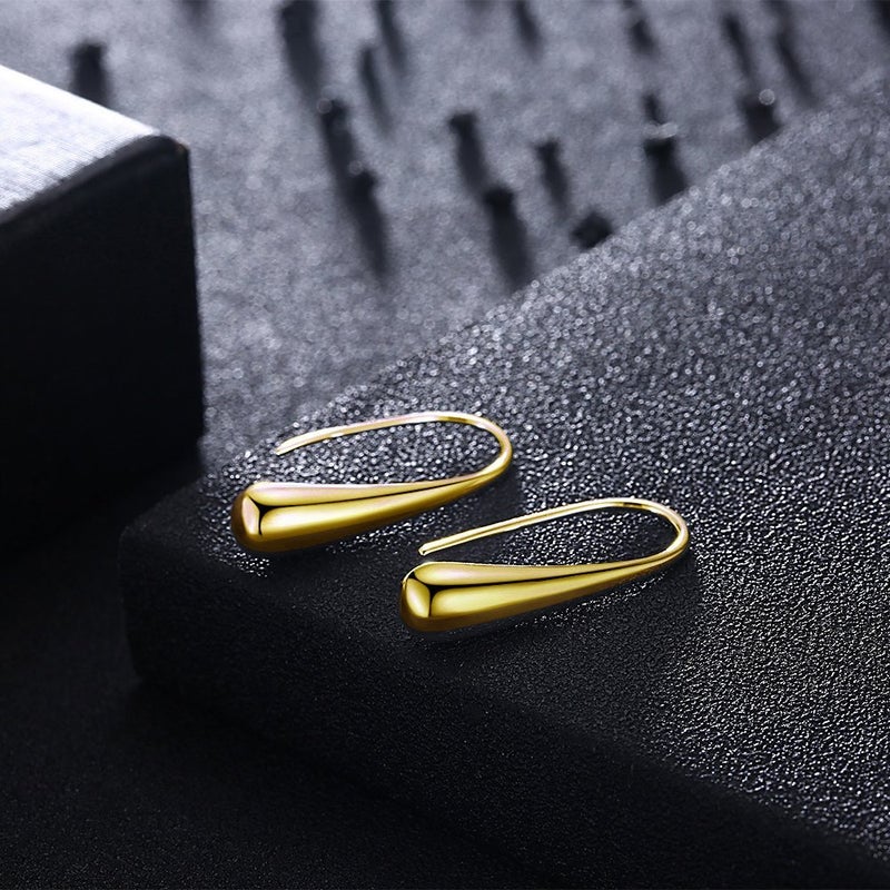 ARMRA Fashion Classic Sterling Silver Thread Drop Earrings Teardrop Back Chunky Dangle - Image 5