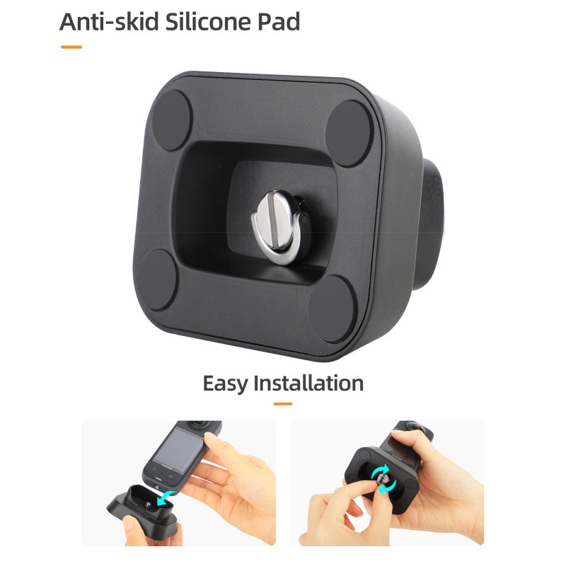 Sunnylife Insta360 X3 Stand Base Camera Stand Mount With 1/4 Inch Screw - Anti-Skid Silicone Pad for Desk - Image 2