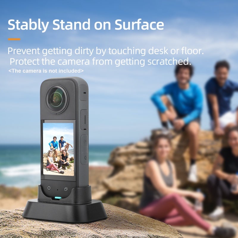 Sunnylife Insta360 X3 Stand Base Camera Stand Mount With 1/4 Inch Screw - Anti-Skid Silicone Pad for Desk - Image 5