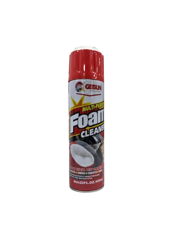 GETSUN Multi-Purpose Foam Cleaner 650ml – Deep Cleaning Foam for Leather, Fabric, Carpets and Vinyl Surfaces - Image 1