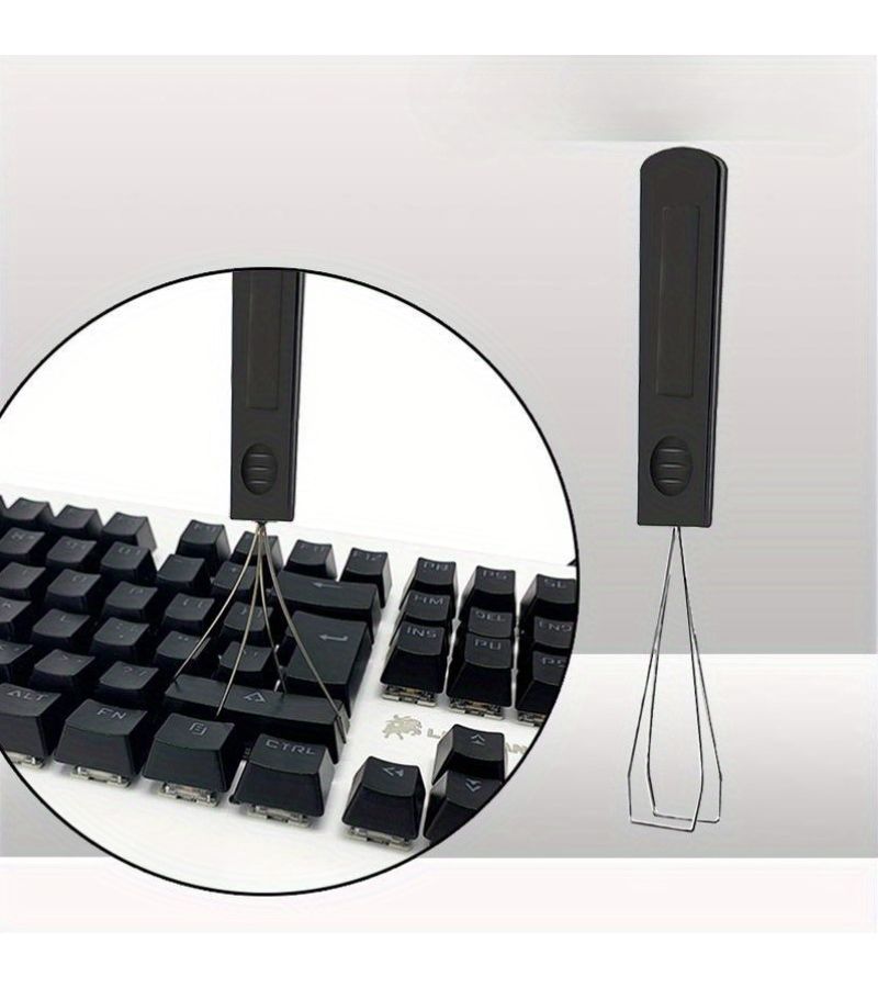 Mechanical Keyboard Keycap Puller Steel Wire Shaft Removal Tool 2Pcs Black Silver Switch Puller Keycap Cleaner Kit For PC Laptop Accessories - Image 1