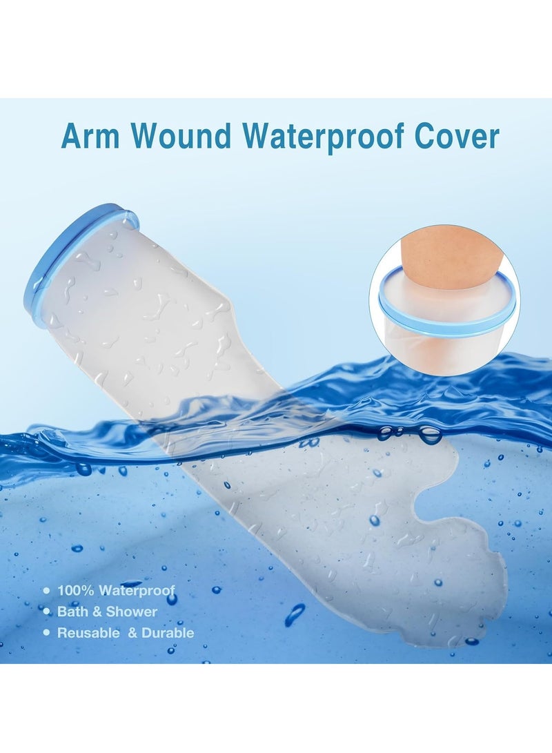 Waterproof Cast Covers for Shower Arm, Reusable Adult Half Arm Cast Covers for Shower Sleeve Bag Wound Arms, Hands, Elbow, Wrist, Finger - Image 2