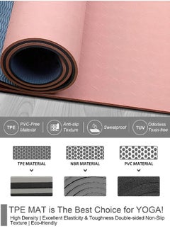 GROIC 6MM Yoga Mat Non Slip– Patented Alignment System, Warrior-Like Grip, Non-Slip, Eco-Friendly and Biodegradable, Sweat Resistant, TPE Workout Mat  - Image 5