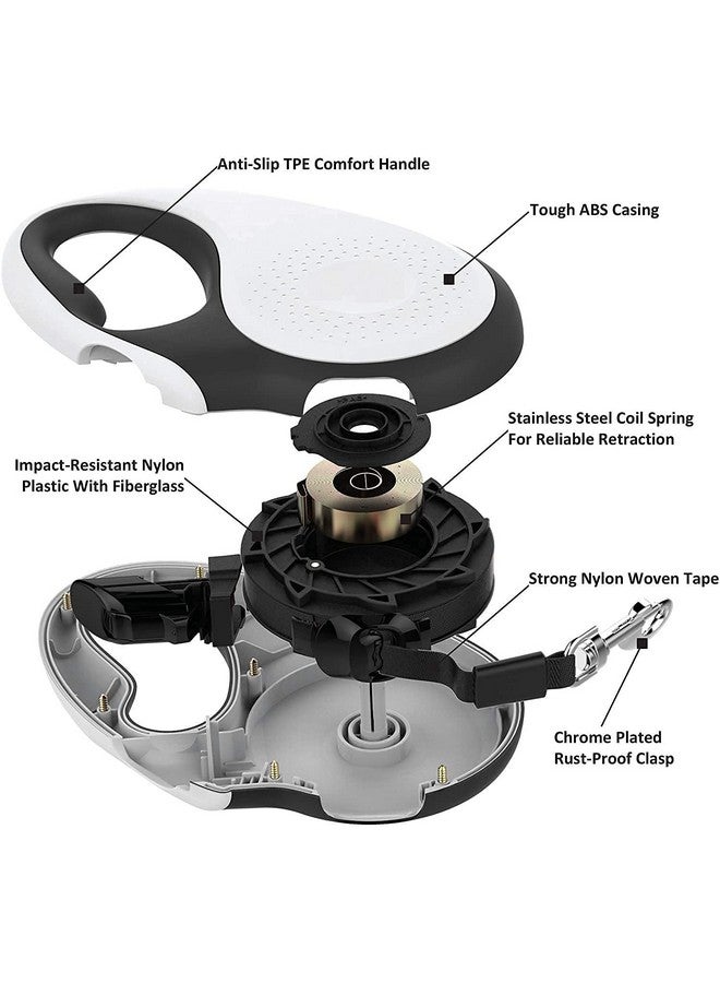 Pets Empire 360° Tangle-Free Retractable Dog Leash | Heavy Duty 16 ft Training Leash for Pets with Anti-Slip Handle | Strong Nylon Tape & One-Handed Brake Pause Lock for Small ogs - Multicolor - Image 5