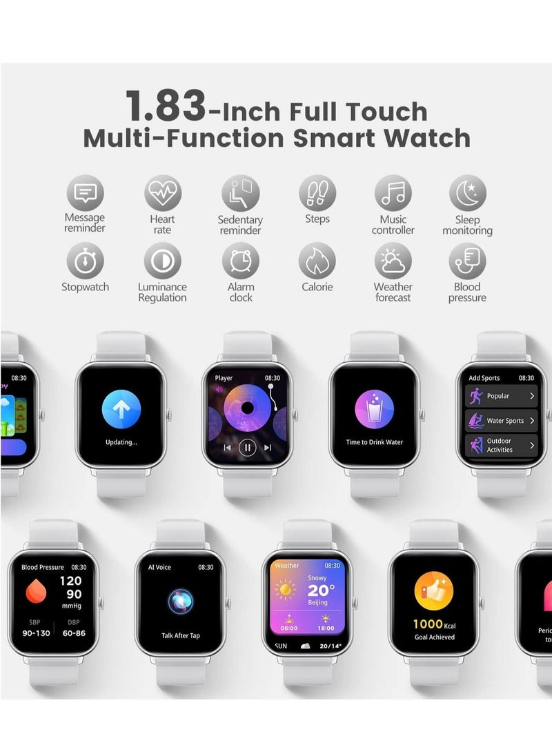 Generic - 1.85-inch Smartwatch with Answer/Make Calls, Fitness Tracker Heart Rate Monitor, Sleep Monitor, Step Counter with 21 Sports Modes, IP68 Waterproof Smart Watch for Android/iPhones - Image 1