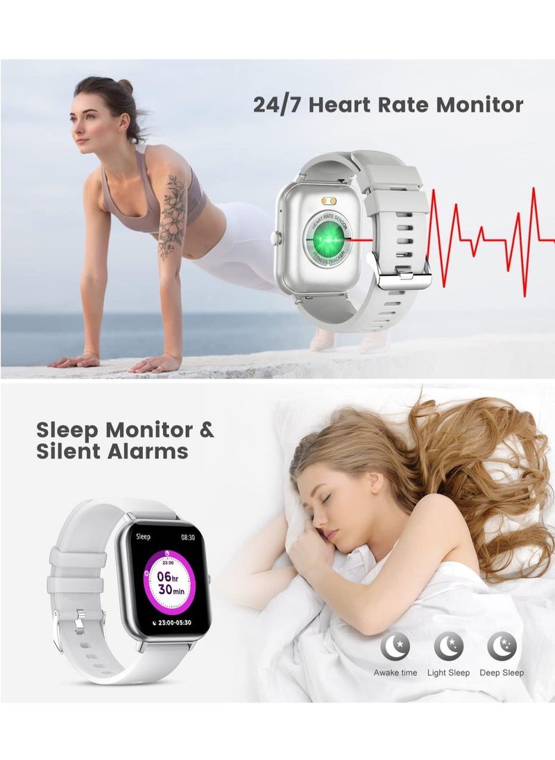Generic - 1.85-inch Smartwatch with Answer/Make Calls, Fitness Tracker Heart Rate Monitor, Sleep Monitor, Step Counter with 21 Sports Modes, IP68 Waterproof Smart Watch for Android/iPhones - Image 1
