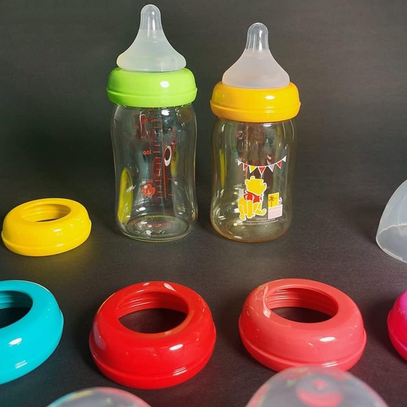 Jinshining 1pc Orange Baby Bottle Cap and Ring Suitable for Pigeon BottleFood Grade PP Baby Bottle Cap and RingSimplicty Fashionable Baby Bottle Cap and Ring Feeding BottleBottleFeeding - Image 4