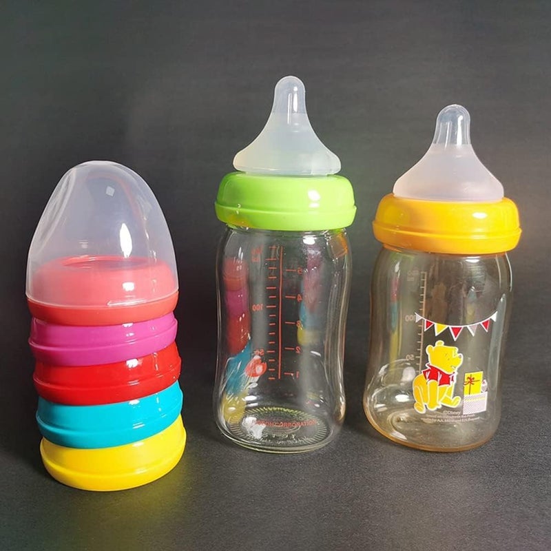 Jinshining 1pc Orange Baby Bottle Cap and Ring Suitable for Pigeon BottleFood Grade PP Baby Bottle Cap and RingSimplicty Fashionable Baby Bottle Cap and Ring Feeding BottleBottleFeeding - Image 3
