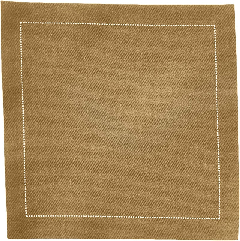 FIVE STAR NAPKINS Five Star Cocktail Napkins, 50 Luxury Cotton Disposable Cocktail Party Napkins, 4.5" x 4.5" for Home Bars, Game Nights, Beverages, Birthdays, Weddings & Holidays, Khaki - Image 2