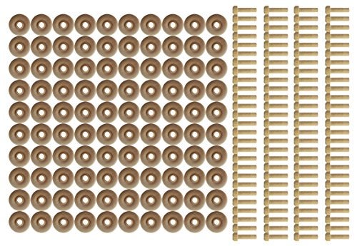 Maple Landmark Wood Wheels - 100 Pack with Free Axle Pegs - Made in USA (.75" Diameter) - Image 2