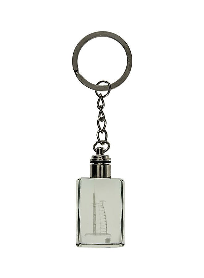 NIBEMINENT Laser Crystalized Burj Al Arab Key Chain