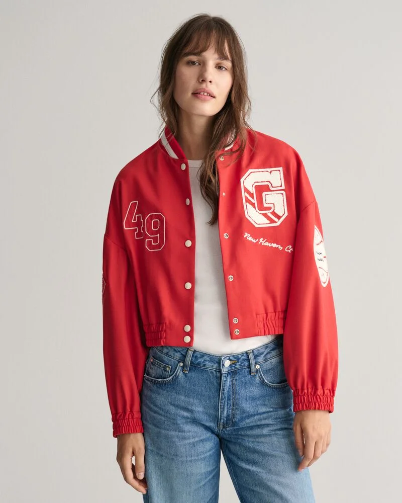 GANT Cropped Varsity Jacket