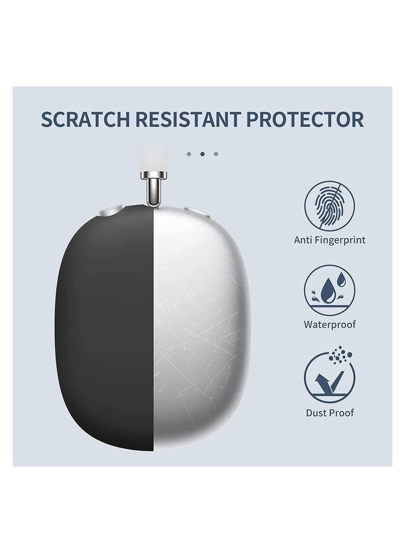 Silicone Case Cover for AirPods Max Headphones Anti Scratch Ear Cups and Headband Accessories Skin Protector Black - Image 4