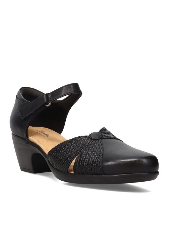 clarks Women's Emily Rae Pump, Black Leather, 8 Narrow - Image 2