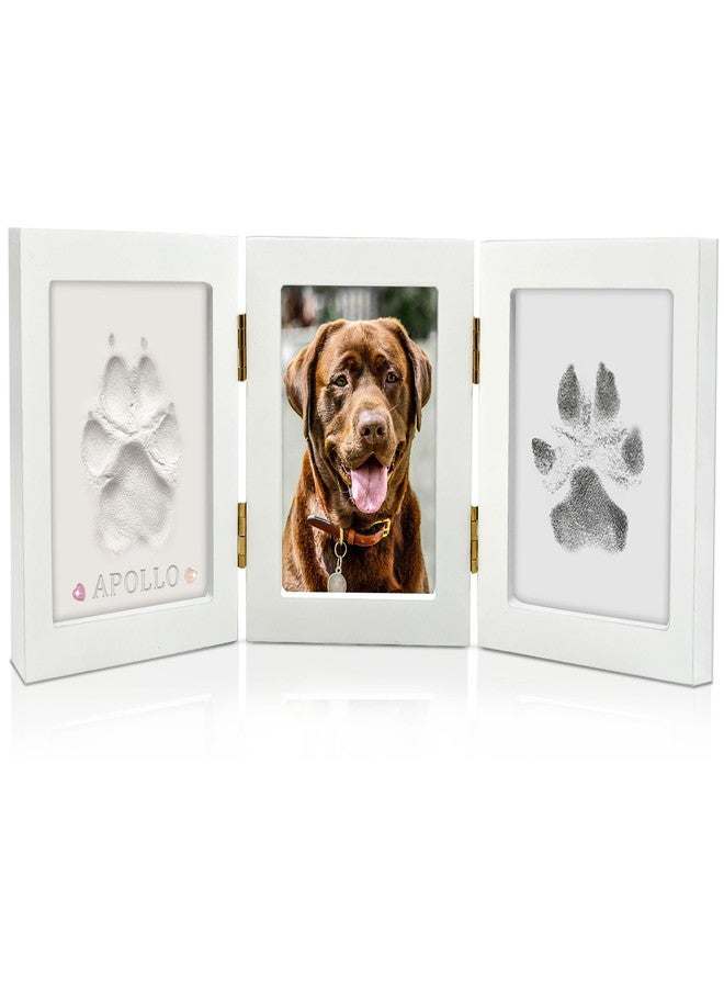 MYPAWLETS Ink&Clay Paw Print Kit Keepsake,Inkless Ink Pad & Soft Clay for Dogs/Cats Paw Prints,Pet Paw Print Impression Kit,Paw Print Stamp Pad for Dogs or Cats,DIY Gifts for Pet Owners-White - Image 1