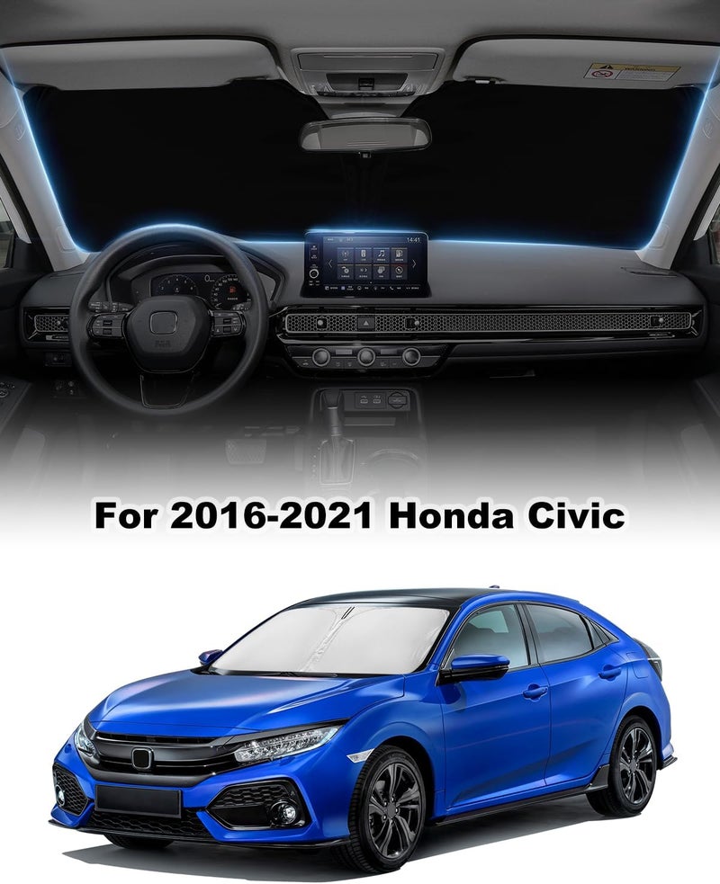 LZYYQX Custom Fit Sun Shade for Honda Civic 2016-2021 - Image 2