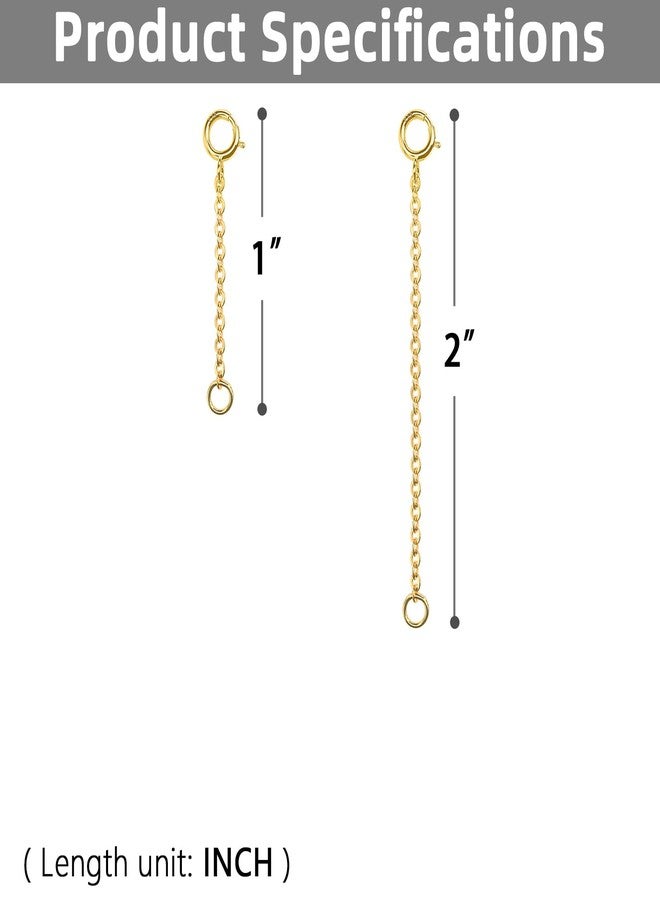 VANBARIS Necklace Extenders for Women, Gold Bracelet Extender Gold Chain Anklet Jewelry Extension for Women, 2 Piece Set (1, 2 Inches) - Image 3