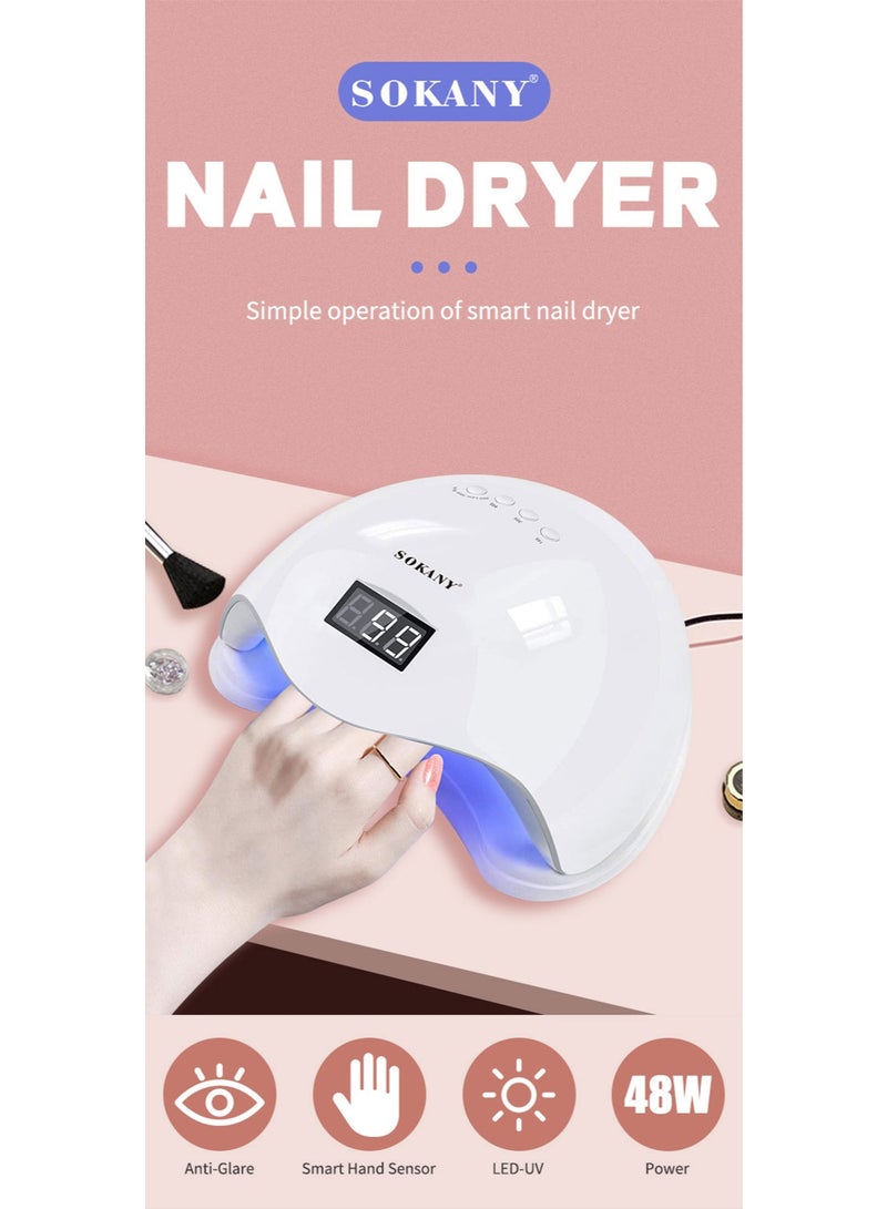 sokany SK-923 Smart Dry Nail Dryer  with Gel Polish Lamps - 3-Speed IR Touch-Free - Image 5