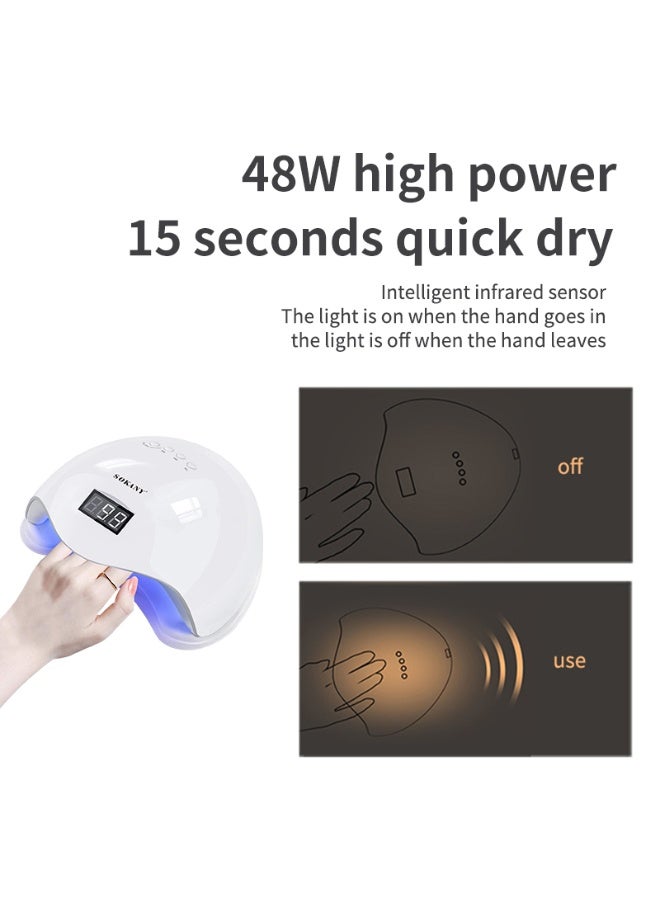 sokany SK-923 Smart Dry Nail Dryer  with Gel Polish Lamps - 3-Speed IR Touch-Free - Image 4