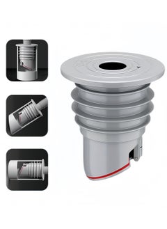 sokany 2 Pack Sewer Pipe Seal Ring Sealing Cover, Preventer Silicone Odor Proof Drainage Trap, Suitable for Bathroom Bathtub Kitchen Cleaning Tools, Medium (Grey)  - Image 1