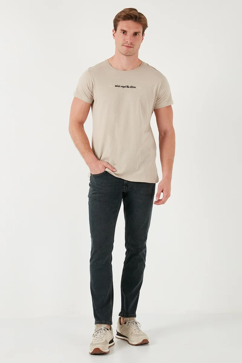 بوراتي Stretch Cotton Regular Fit Normal Waist Straight Leg Jeans Men's Jeans 2212S19PARMA