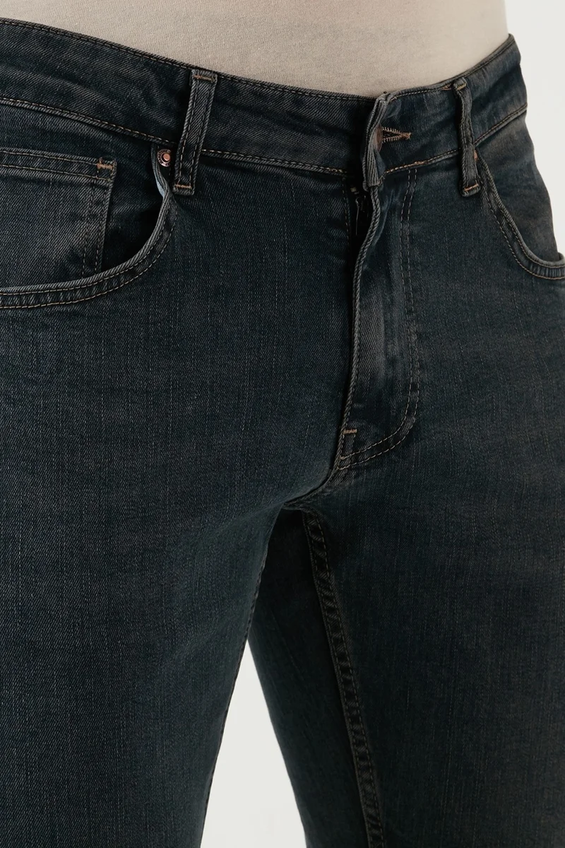 بوراتي Stretch Cotton Regular Fit Normal Waist Straight Leg Jeans Men's Jeans 2212S19PARMA