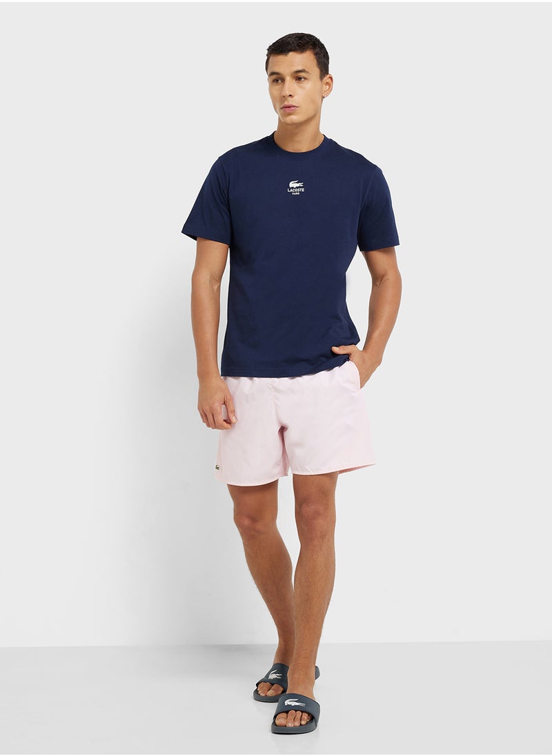 LACOSTE - Pattern Printed Swim Shorts - Image 1