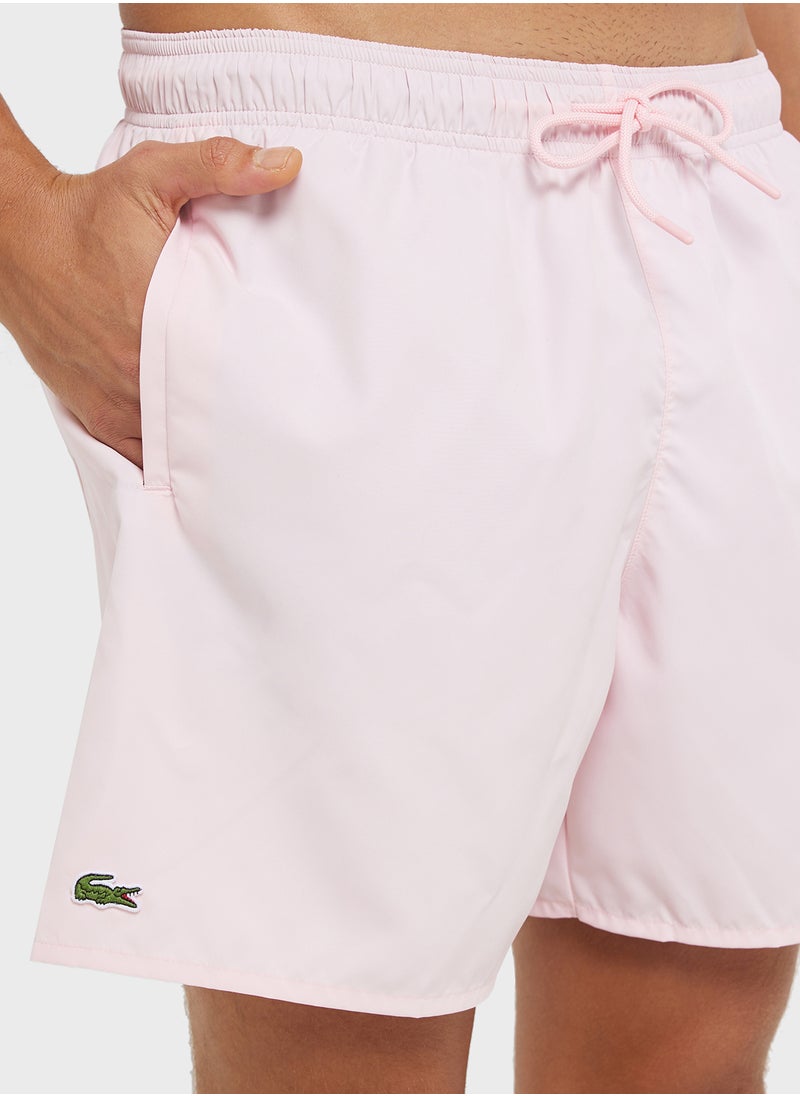 LACOSTE - Pattern Printed Swim Shorts - Image 1