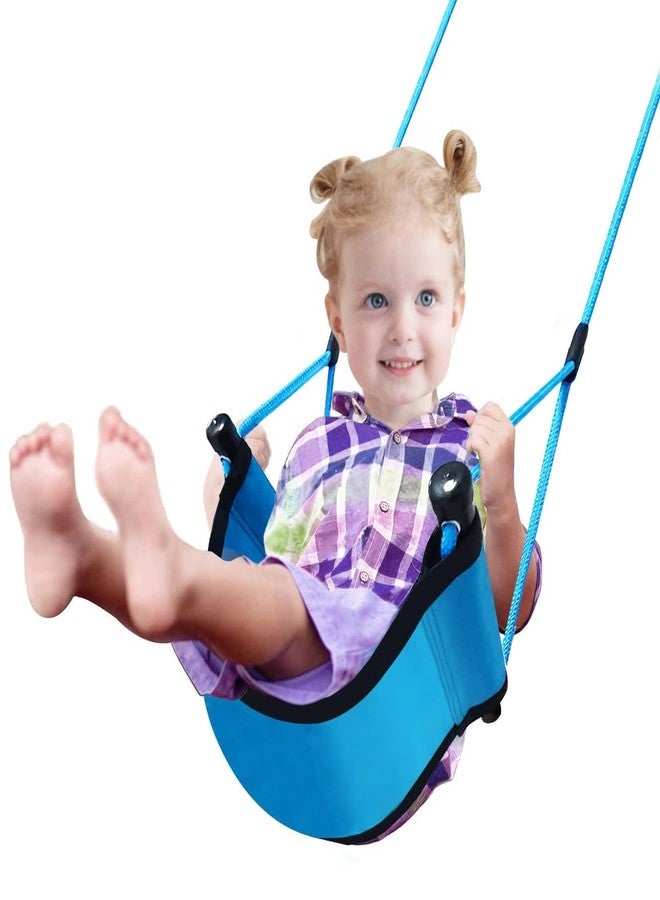 nets Tribe Children Outdoor Swing Seat, with Snap Hook, Adjustable Ropes, for Kids Playground, Indoor/Outdoor Backyard, Trees, Swing Set (Blue) - Image 1