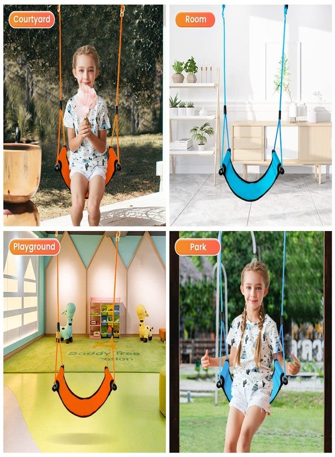 nets Tribe Children Outdoor Swing Seat, with Snap Hook, Adjustable Ropes, for Kids Playground, Indoor/Outdoor Backyard, Trees, Swing Set (Blue) - Image 3