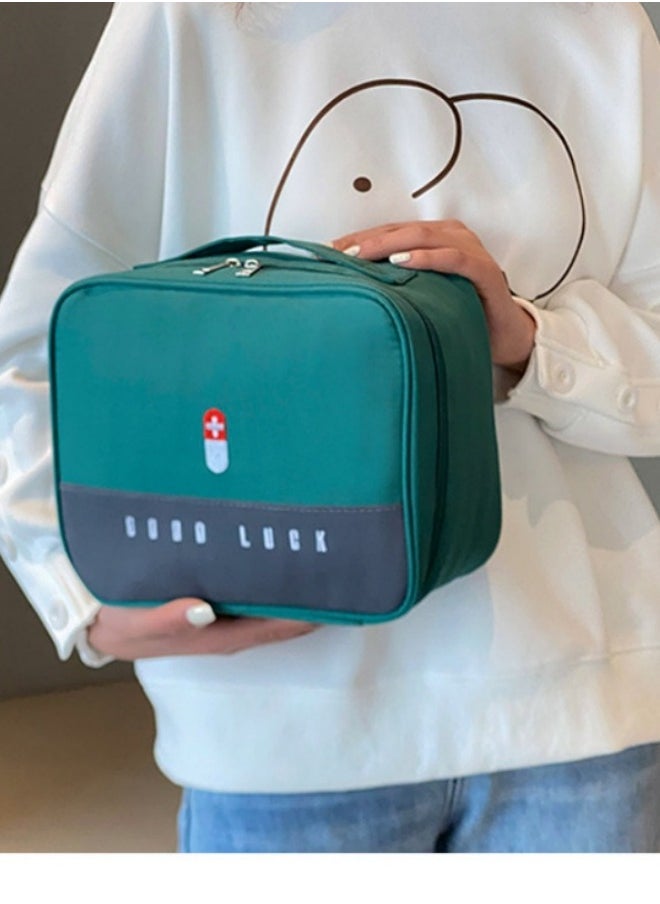 Cuken Empty First Aid Bags, Travel Medicine Bag, Medical Supplies Organizer, Portable Medical Medicine Bags Portable Kit for Traveling, Car, Home, Camping, Office, Hiking, Outdoor ( Green)  - Image 5