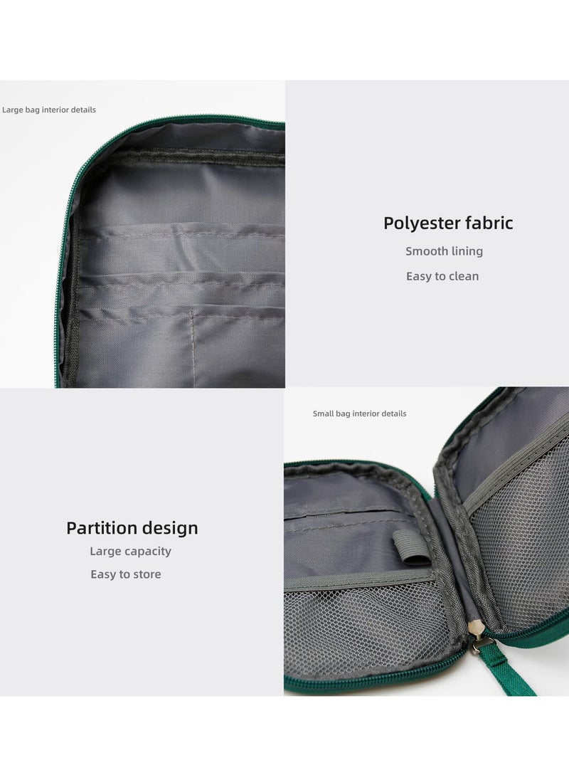 Cuken Empty First Aid Bags, Travel Medicine Bag, Medical Supplies Organizer, Portable Medical Medicine Bags Portable Kit for Traveling, Car, Home, Camping, Office, Hiking, Outdoor ( Green)  - Image 3