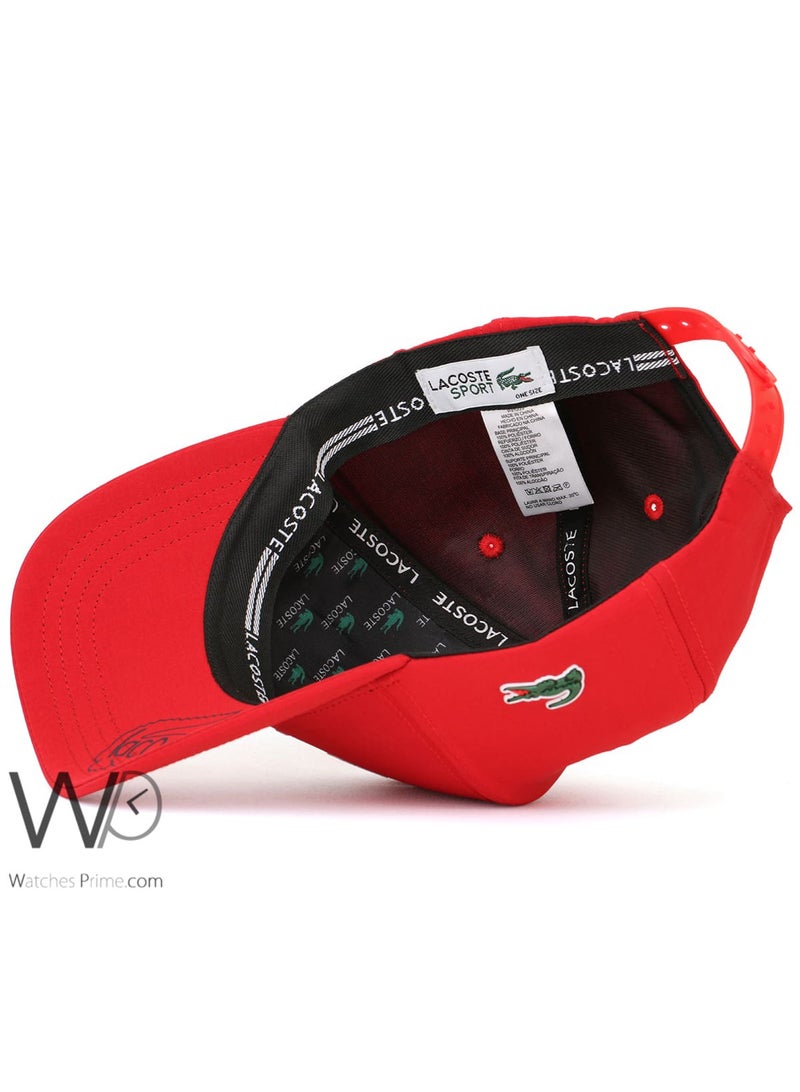 LACOSTE Lacoste Club Red Baseball Cap Cotton Hat  - Image 4