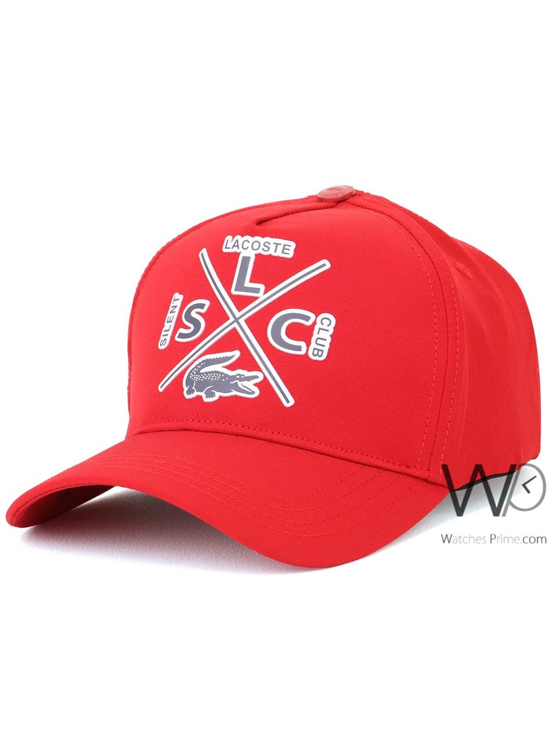 LACOSTE Lacoste Club Red Baseball Cap Cotton Hat  - Image 1