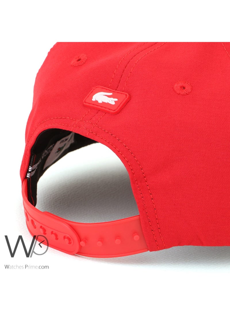 LACOSTE Lacoste Club Red Baseball Cap Cotton Hat  - Image 3