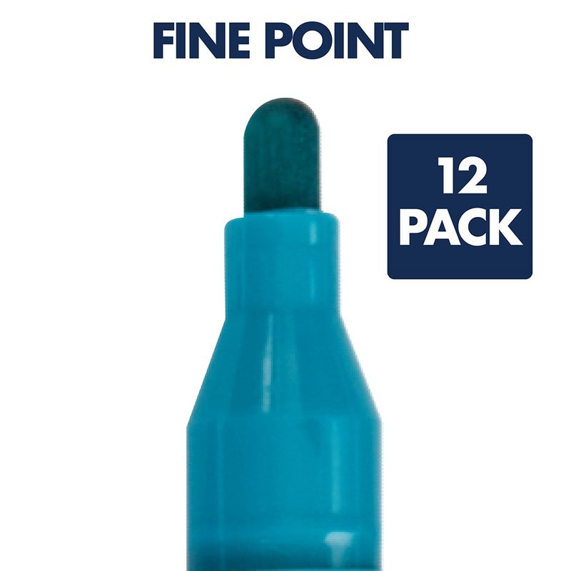 Quartet علامات جافة قابلة للمسح من كوارتيه، علامات لوح أبيض، طرف رفيع، إندورا جلايد، لون جريء، ألوان كلاسيكية ونيون متنوعة، 12 عبوة (5001-21M) - Image 4