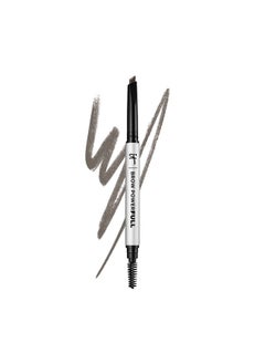 IT COSMETICS IT Cosmetics Brow PowerFULL, Universal Taupe - Universal Eyebrow Pencil with Triangular Tip - Delivers Bold Volume & Shaping - Budge-Proof Formula - Built-In Spoolie - 0.012 oz  - Image 1