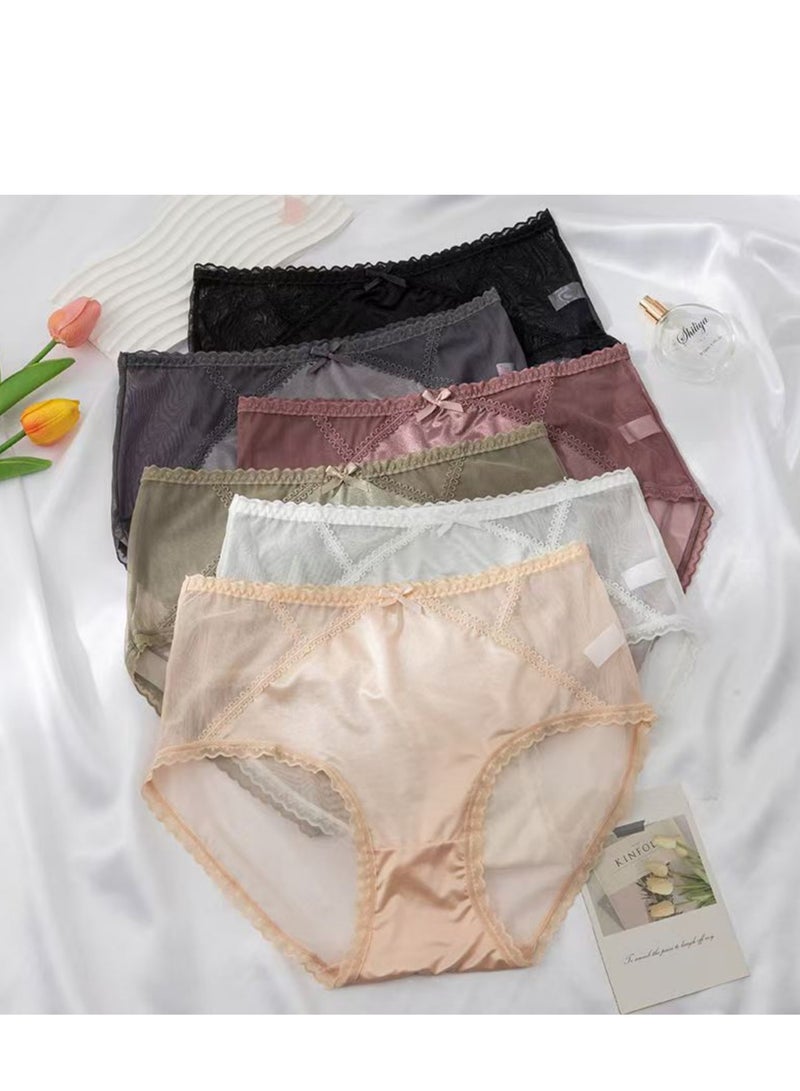 70-120kg Free size Womens Underwear Cotton Bikini Panties High Cut Lace Panty Stretch Hipster Underpants Ladies Briefs - Image 1