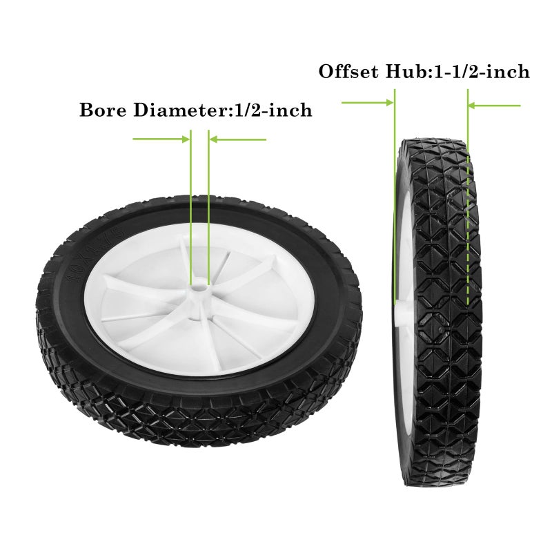 Parts Camp 10 inch Plastic Wheel Fits Oregon 72-110 hand trucks, lawnmowers, utility carts, radio flyer wagon, Lawn Sprayer, Trash Can, BBQ Grill Universal Wheel 9615 - Image 3