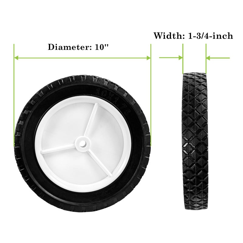 Parts Camp 10 inch Plastic Wheel Fits Oregon 72-110 hand trucks, lawnmowers, utility carts, radio flyer wagon, Lawn Sprayer, Trash Can, BBQ Grill Universal Wheel 9615 - Image 2