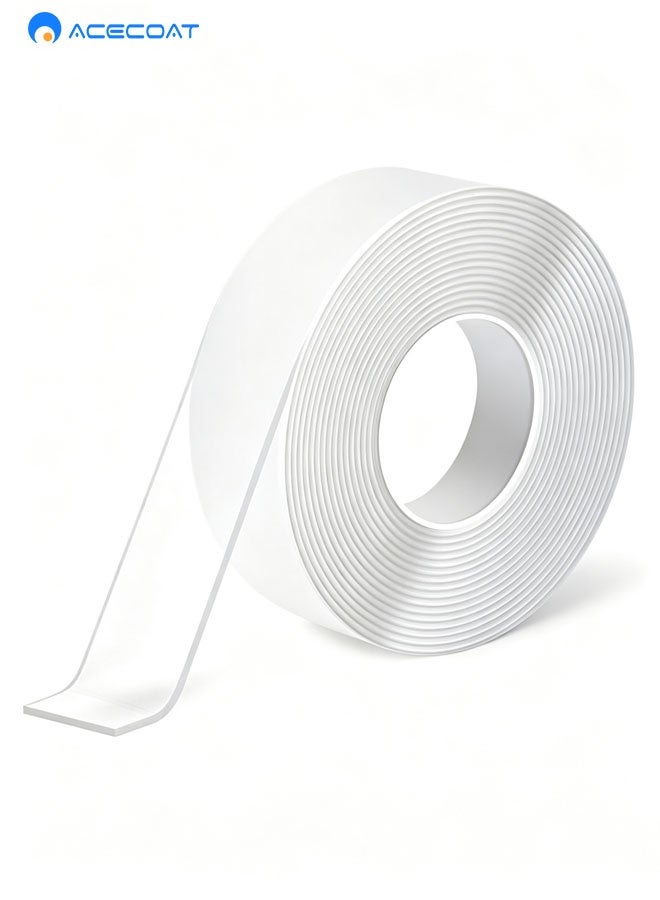 ACECOAT Extra Strong Double Sided Nano Adhesive Tape Heavy Duty Removable, Clear Sticky Adhesive Nano Tape Tough Washable Waterproof Mounting Tape For Hanging Picture, Poster, Carpet - Image 1