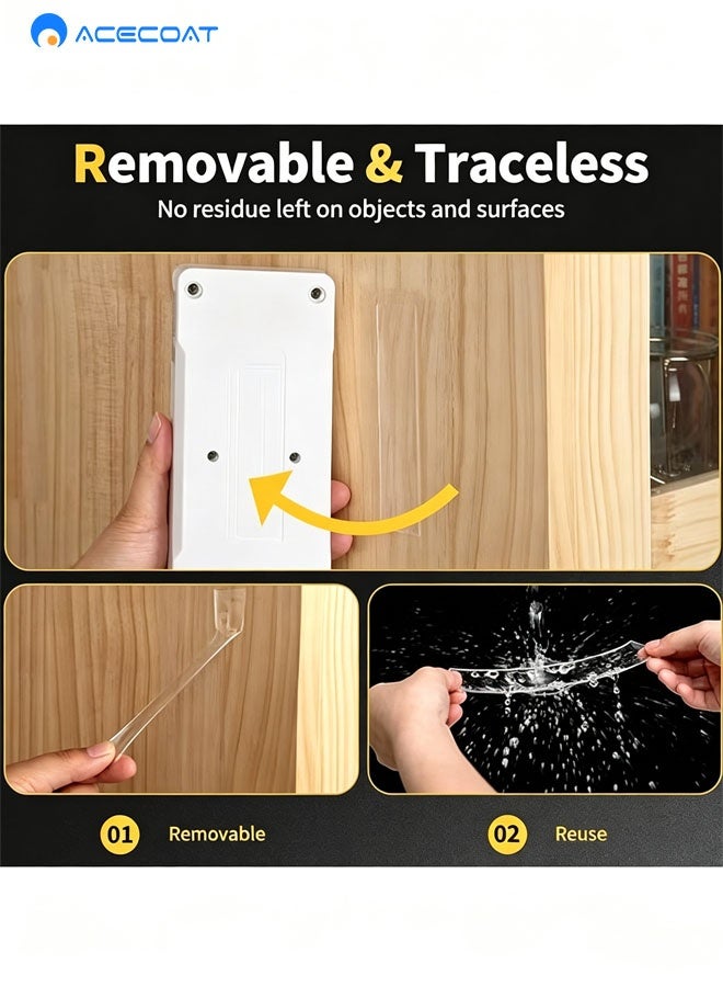 ACECOAT Extra Strong Double Sided Nano Adhesive Tape Heavy Duty Removable, Clear Sticky Adhesive Nano Tape Tough Washable Waterproof Mounting Tape For Hanging Picture, Poster, Carpet - Image 5