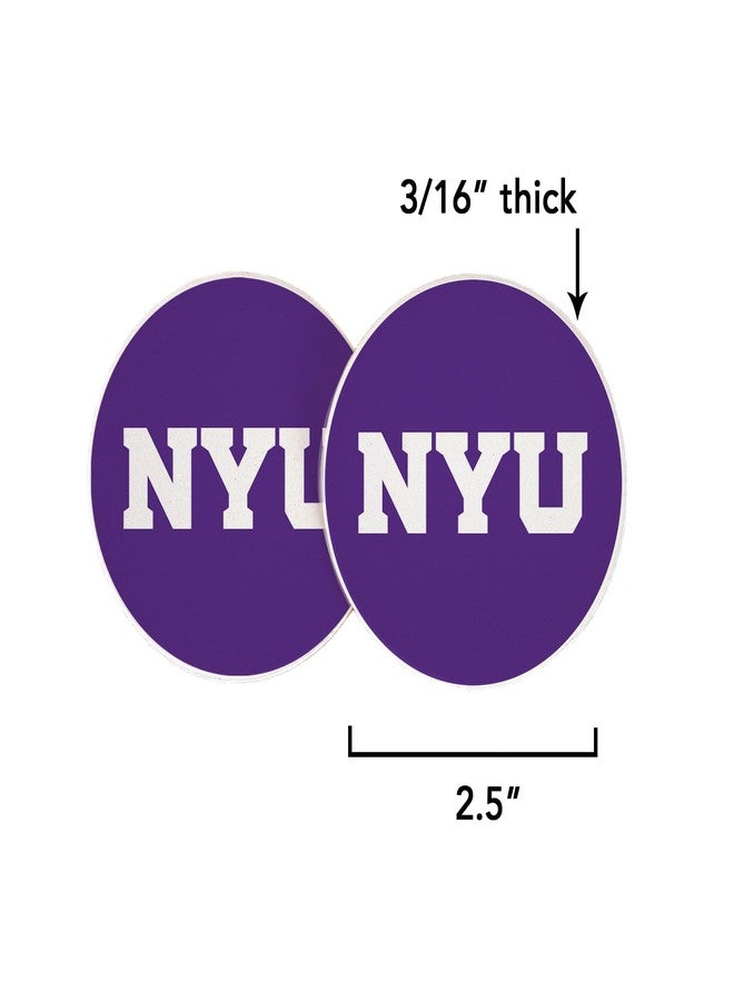 Desert Cactus NYU New York University Car Coaster NYU Violets Absorbent Sandstone Car Cup Coasters Set of 2 (Design A) - Image 2