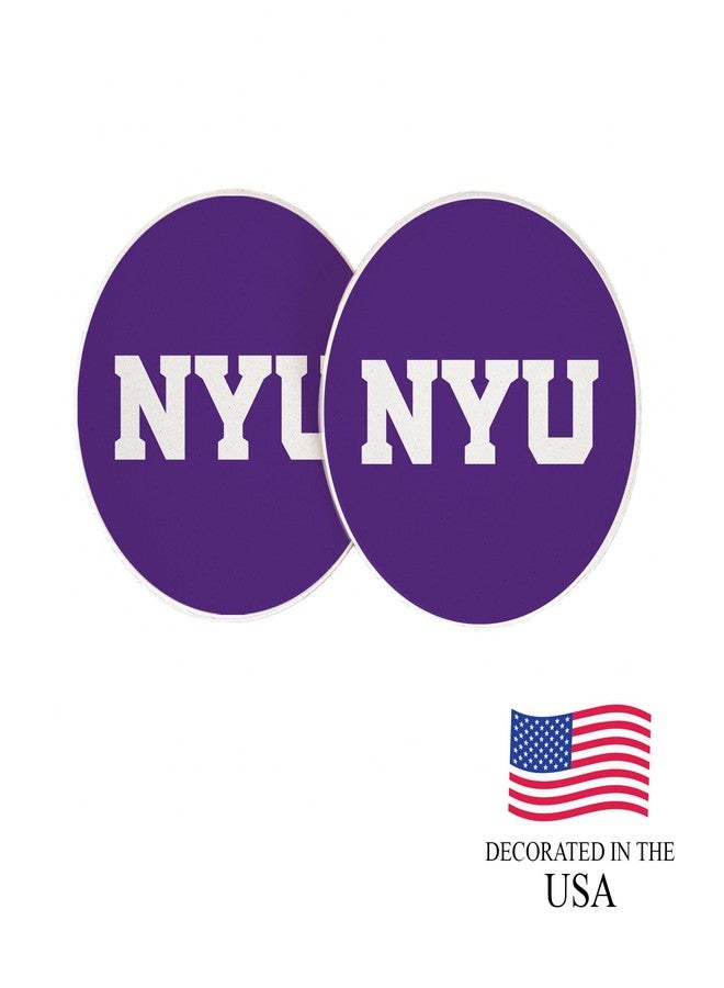 Desert Cactus NYU New York University Car Coaster NYU Violets Absorbent Sandstone Car Cup Coasters Set of 2 (Design A) - Image 4