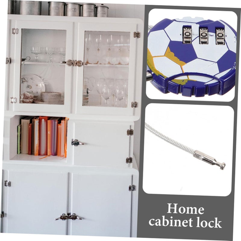 Creative Helmet Combination Cable Lock Suitcase Gym Password Security - Image 4